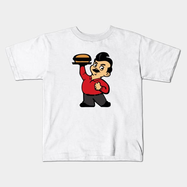 Big Ron - Ron Swanson Burger Cook-Off Champ Kids T-Shirt by sombreroinc